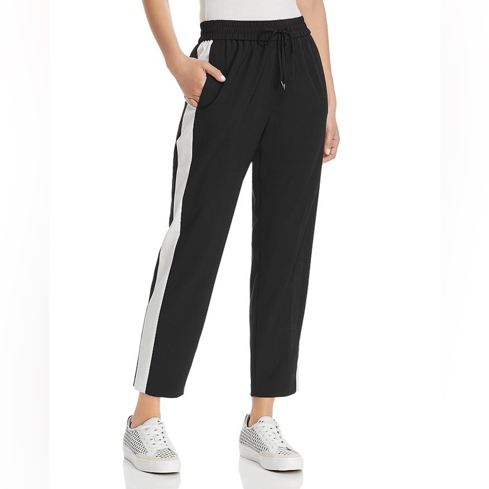 Escada Sport Tulipaka Track Pants Black White Virgin Wool 32 XS